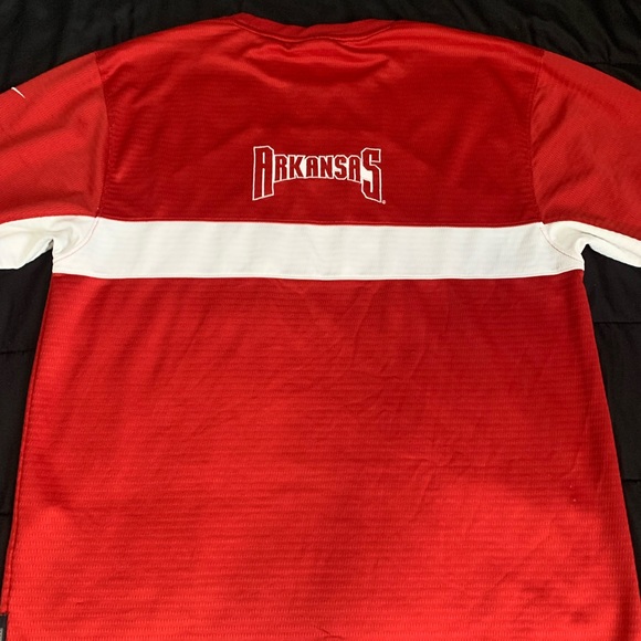 Vintage Nike Mens Sz large Red Arkansas Pullover sweater dri fit - Picture 7 of 8